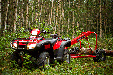 Trailer makes it easier to handle storm-felled trees